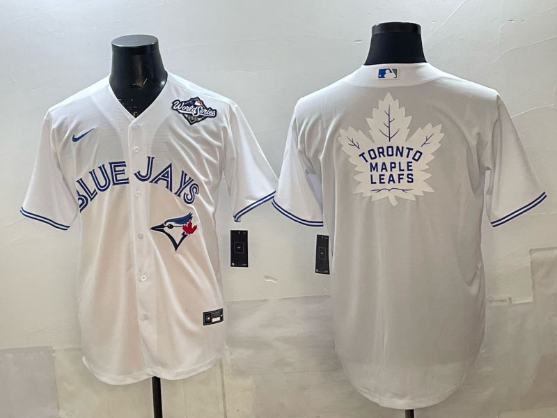 Men 2025 Toronto Blue Jays Blank White Game Nike MLB Jersey style 013